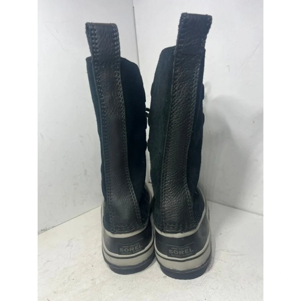 Sorel Joan of Arctic Waterproof Winter Snow Boots Black Suede Leather NL3481-010